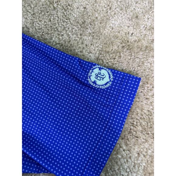 Turtleson Golf Shirt Mens Size Medium Blue Dot Performance Polo Stretch C155 - Picture 3 of 9